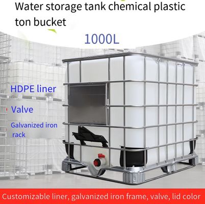 Plastik-Behälter HDPE weißes IBC des Wasser-1000L Behälter-Chemikalienlager