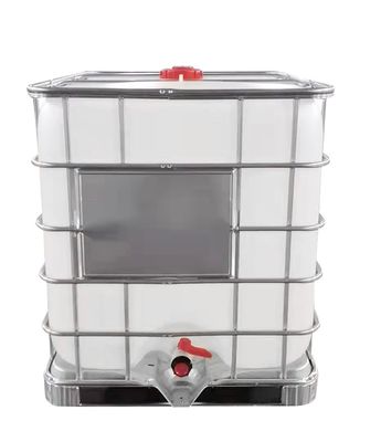 HDPE chemischer 1000L IBC Behälter-Plastik weiß für flüssige Lagerung