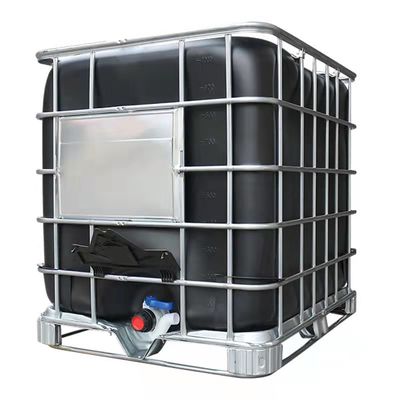 1000 Liter IBC Galvanisierter Stahl Außenkäfig und schwarzer Innenbehälter für die chemische Industrie