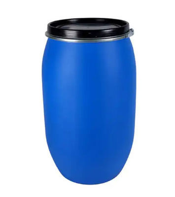 60 Liter HDPE offenes blaues Plastiktrommel-Eisen-Steigbügel-Fass