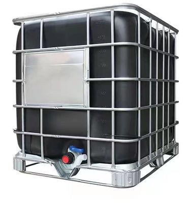 1000 Liter IBC Galvanisierter Stahl Außenkäfig und schwarzer Innenbehälter für die chemische Industrie